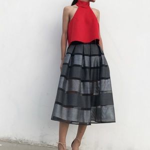 NWOT Vivian Chan Rosie Skort In Stripe